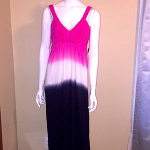 NWT, a.n.a, Women ombré maxi dress size L